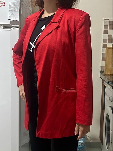 Kırmızı blazer ceket