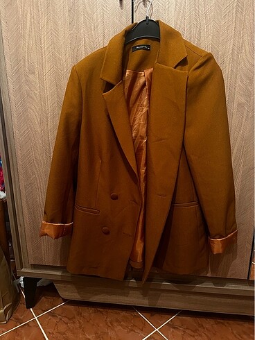 Hardal rengi blazer