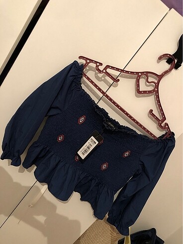42 Beden Lacivert crop