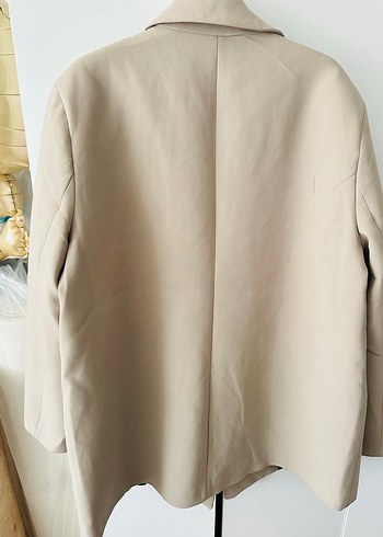 Bej Düğmeli Kadın Blazer Ceket - Görsel 6