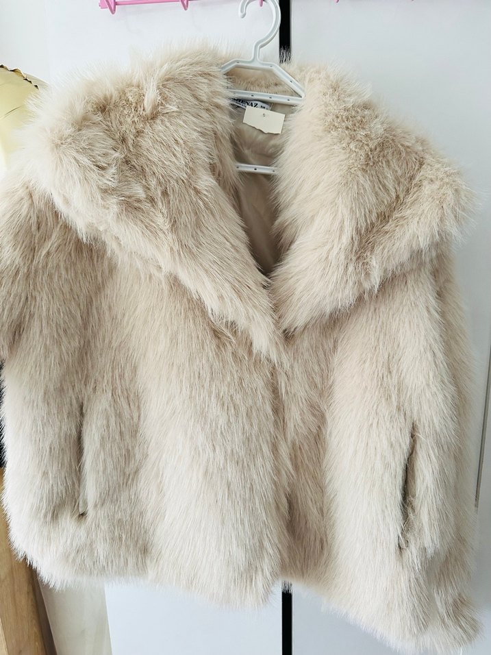 Bej Kadın  Kürk - Görsel 5