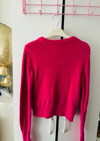 Pembe Kadın Triko Kazak - Görsel 5