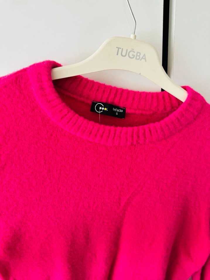 Pembe Kadın Triko Kazak - Görsel 2