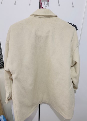 Düğmeli krem Kadın mont - Görsel 6