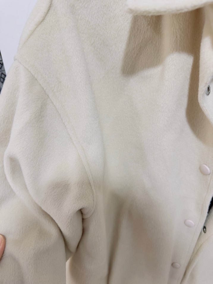 Düğmeli krem Kadın mont - Görsel 2