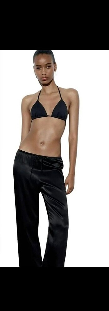 Zara saten pantolon