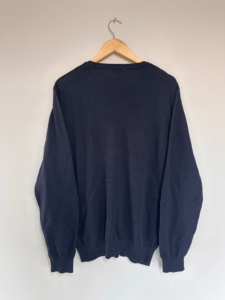 Siyah V Yaka Erkek Yün Kazak - Görsel 5