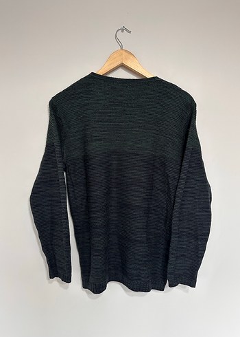 V Yaka Gri Erkek Triko Kazak - Görsel 5