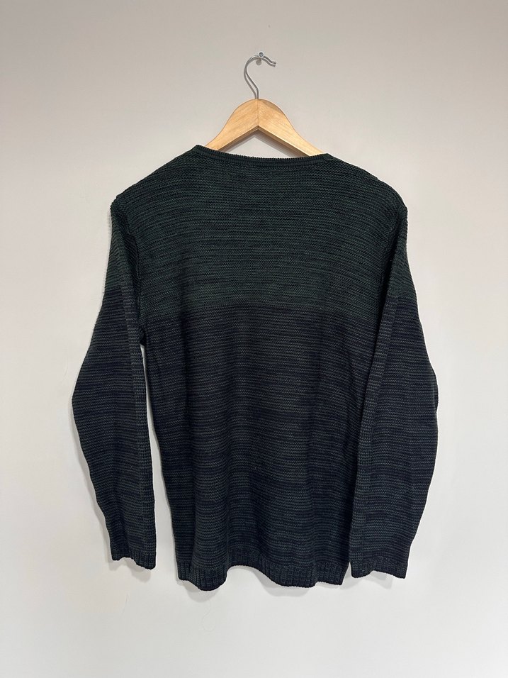 V Yaka Gri Erkek Triko Kazak - Görsel 5