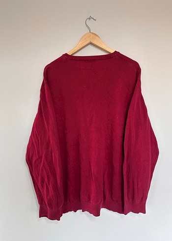 Bordo V Yaka Erkek Triko Kazak - Görsel 5