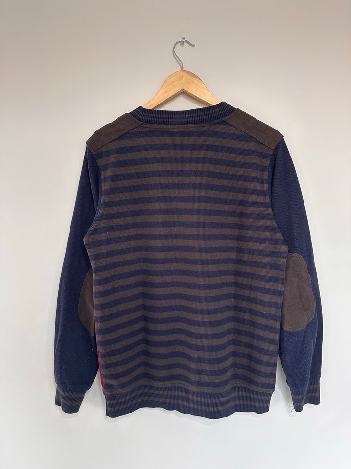 Bordo V Yaka Erkek Çocuk Triko Kazak - Görsel 5