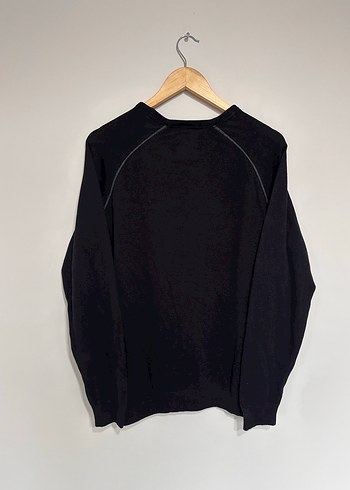 Siyah Erkek Yün Bisiklet Yaka Kazak - Görsel 5