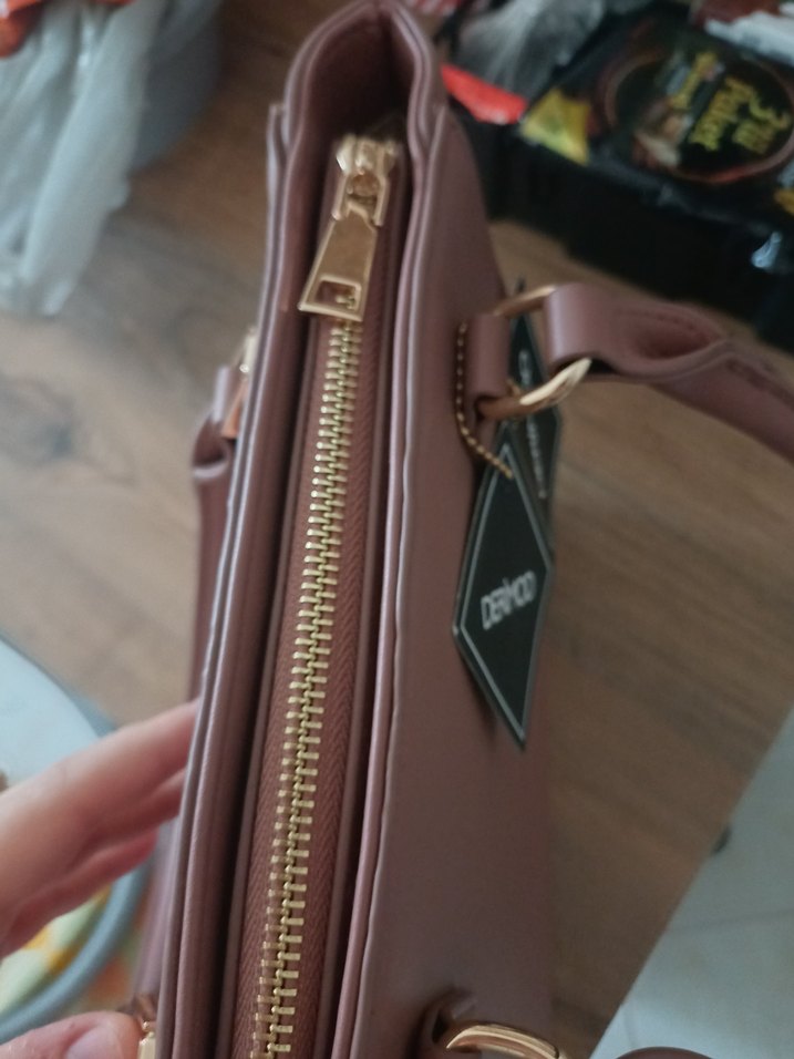 DERIMOD Bej Deri Kadın Omuz Çantası - Görsel 4