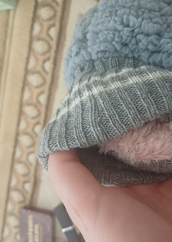 Penti Kadın Gri Örgü Ev Terliği Peluş - Görsel 6