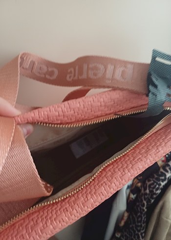 Pierre Cardin Pembe Kadın Bel Detaylı Omuz Çantası - Görsel 4