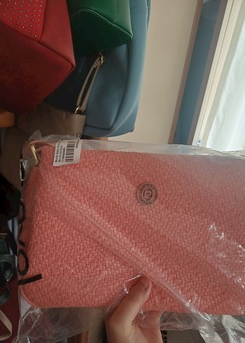 Pierre Cardin Pembe Kadın Bel Detaylı Omuz Çantası - Görsel 6