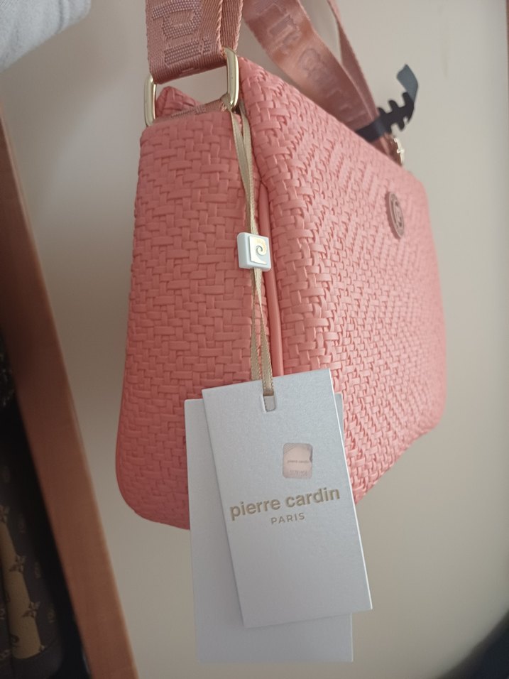 Pierre Cardin Pembe Kadın Bel Detaylı Omuz Çantası - Görsel 3