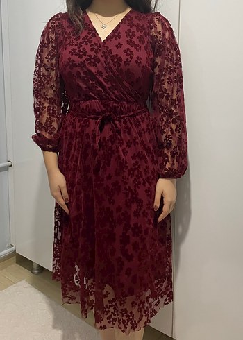 Beden Bordo Kadın Bohem Kadife Eldiven