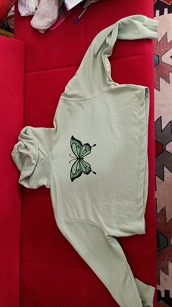 Crop kapşonlu swithirt 