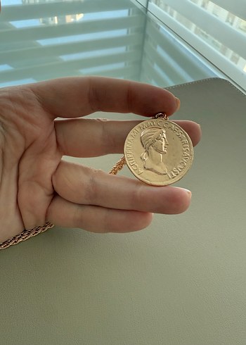  Beden altın Renk Rose Gold Renk Zincir Detaylı Kolye