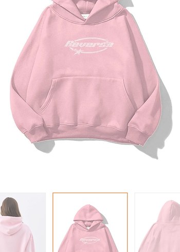 Pembe Kapüşonlu Oversize Sweatshirt