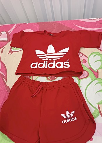 Kırmızı Adidas Şortlu Takım - Görsel 2