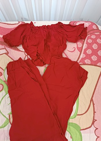 Kırmızı Drapeli Kadın Tulum - Görsel 2