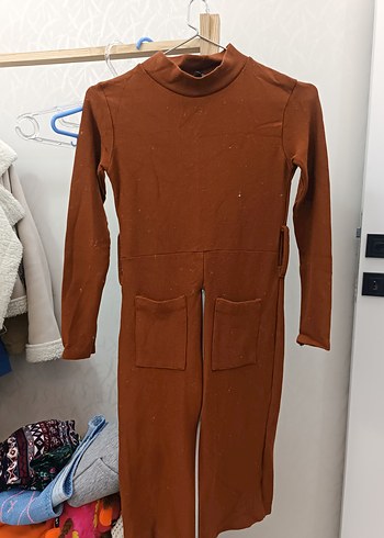 Kahverengi Balıkçı Yaka elbise - Görsel 2