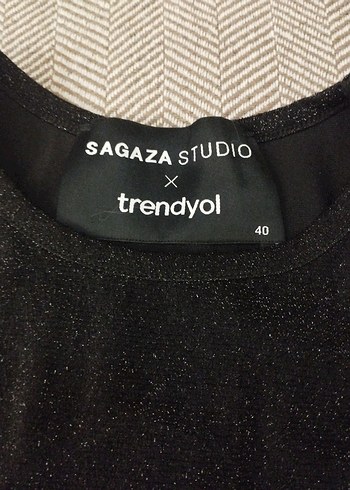 40 Beden siyah Renk SagazaStudio Siyah Crop Top