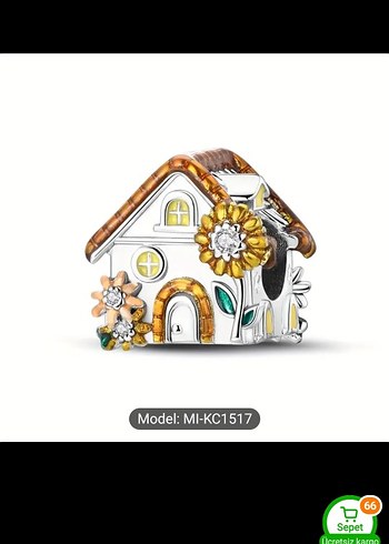 huzurlu Ev Figürlü totem charm 925 gümüş
