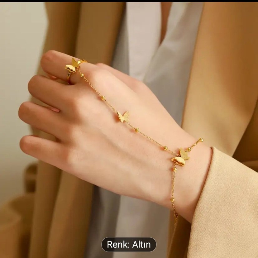 Altın Renk kelebekli şahmeran - Görsel 2