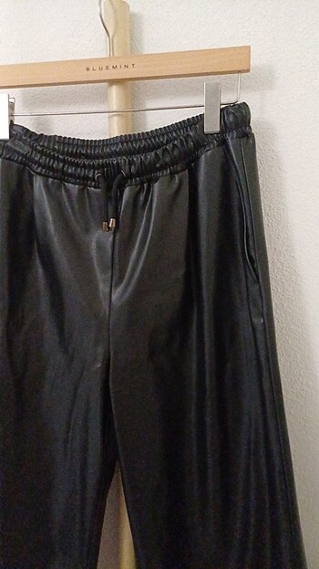 H&M Deri Tarzı Midi Pantalon