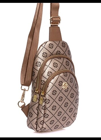 Fossil çapraz canta bronz