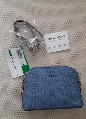 Benetton Askılı Çanta mavi