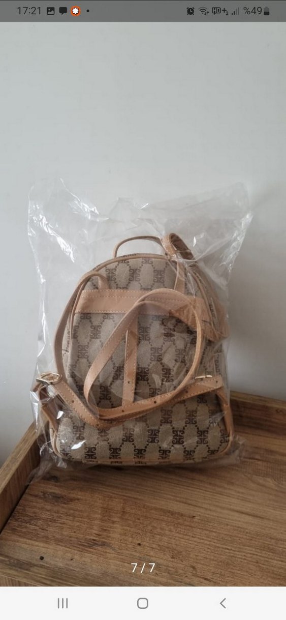 Pierre Cardin Gri Baskılı Kadın Sırt Çantası - Görsel 5