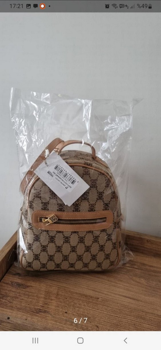 Pierre Cardin Gri Baskılı Kadın Sırt Çantası - Görsel 4