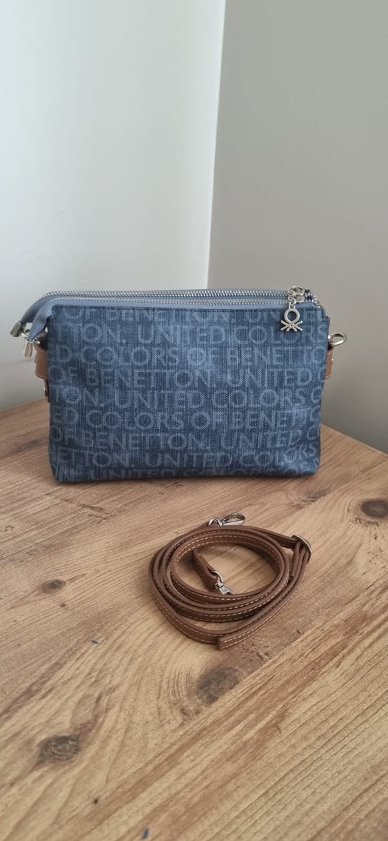 Benetton Baskılı Kot Kadın Çapraz Çanta - Görsel 2