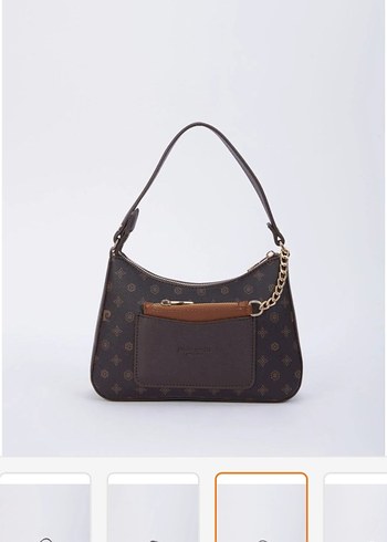 PIERRE CARDİN Kahverengi Deri Desenli Kadın Çanta - Görsel 2