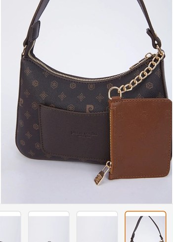 PIERRE CARDİN Kahverengi Deri Desenli Kadın Çanta - Görsel 3