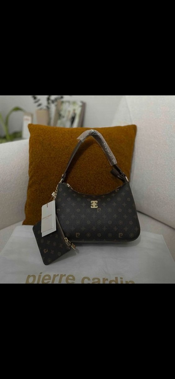 PIERRE CARDİN Kahverengi Deri Desenli Kadın Çanta - Görsel 4