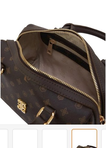 PIERRE CARDIN Kahverengi  Desenli Deri Kadın Çanta - Görsel 3