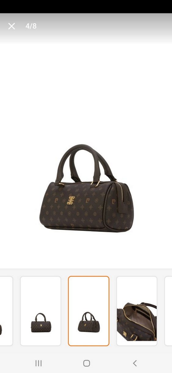 PIERRE CARDIN Kahverengi  Desenli Deri Kadın Çanta - Görsel 2