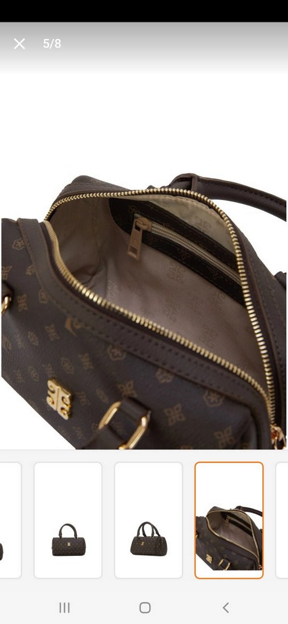 PIERRE CARDIN Kahverengi  Desenli Deri Kadın Çanta - Görsel 3