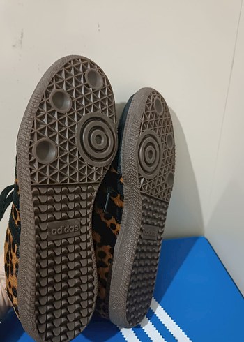 ADIDAS SAMBA 38.5 Kadın Kahverengi Leopar Desenli Süet Sneaker - Görsel 5