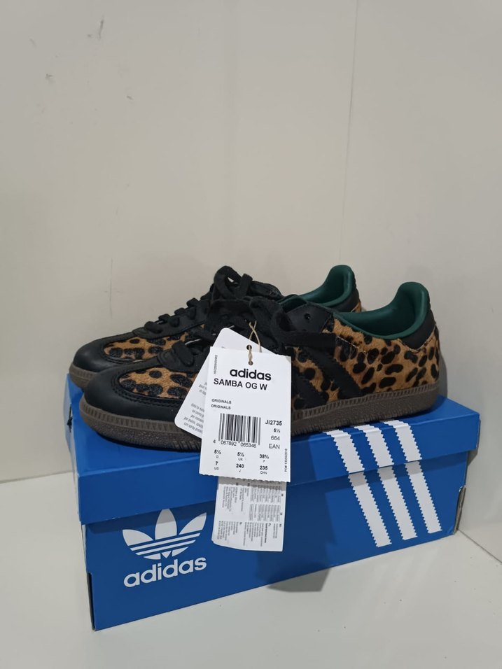 ADIDAS SAMBA 38.5 Kadın Kahverengi Leopar Desenli Süet Sneaker - Görsel 3