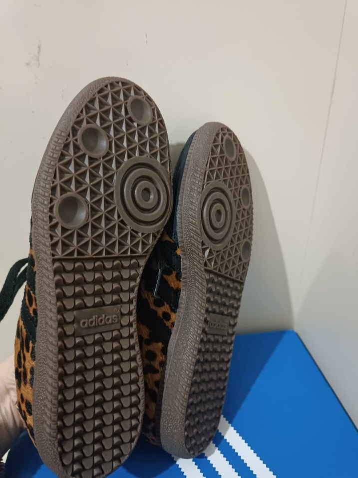 ADIDAS SAMBA 38.5 Kadın Kahverengi Leopar Desenli Süet Sneaker - Görsel 5
