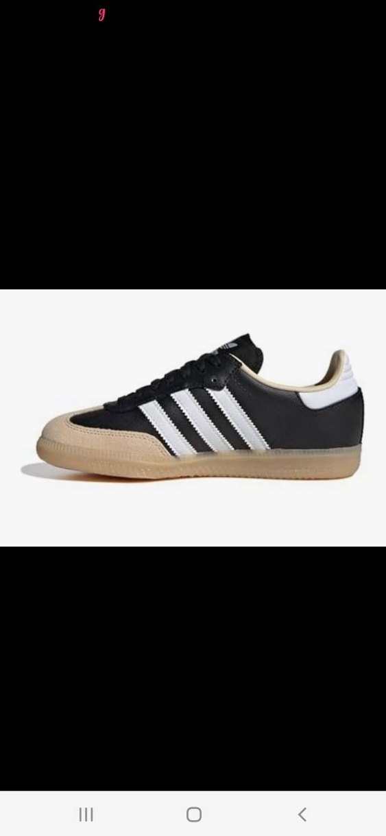 Siyah Beyaz Çizgili Adidas Samba Sneakers 38 - Görsel 3