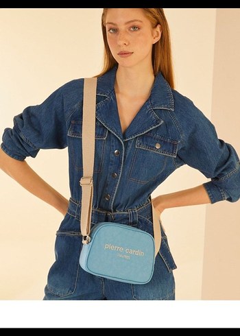 Pierre Cardin Pierre Cardin Mavi Denim Kadın Çapraz Çanta