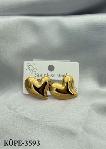 Accessorize  Celik Altin Kalp Kupe Sikligin Simgesi