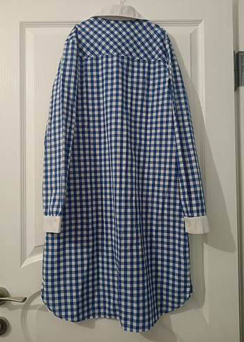 Armine marka Uzun Kollu Mavi Kareli gömlek - Görsel 2